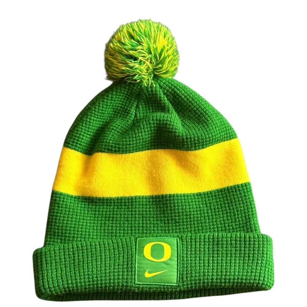 Nike Oregon Ducks Green Sideline Ribbed Knit Beanie‎ Hat University of Oregon